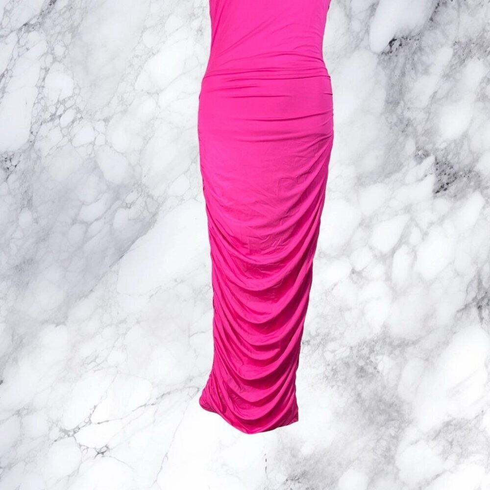 Superdown Mallory High Neck Dress - Hot Pink - Picture 5 of 12